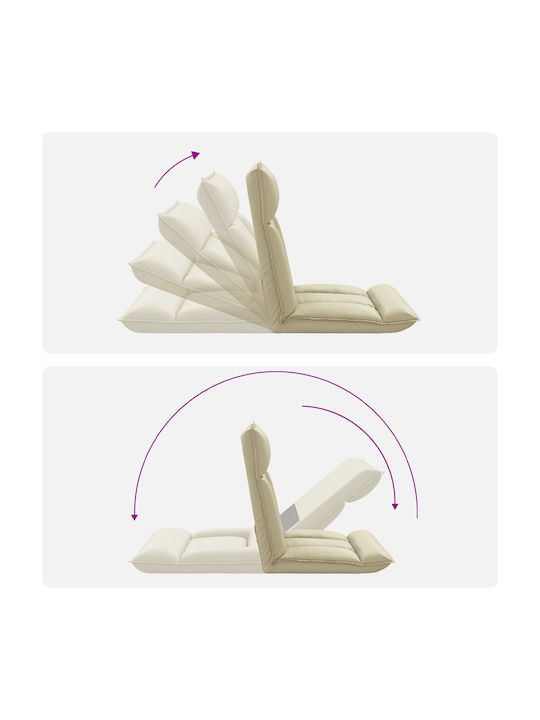 Vielseitiger Sitzsack Pouf Sessel Creme 55x61x70cm
