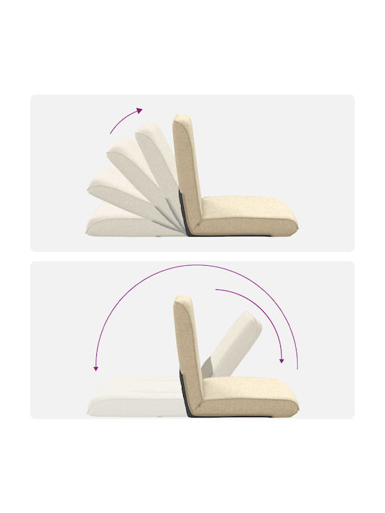 Vielseitiger Sitzsack Pouf Sessel Crem 50x73x60cm