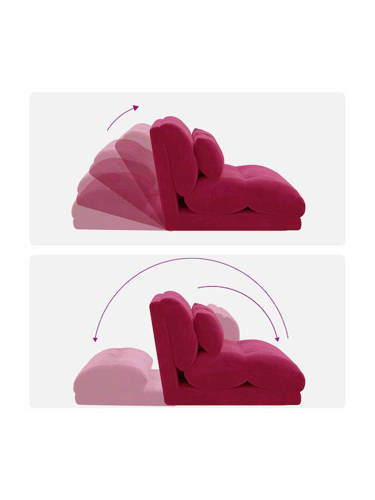 Multifunctional Bean Bag Sofa Red 110x82x55cm
