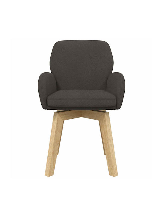 Dining Armchairs With Grey Fabric Upholstery 2 Pieces 54x58x87cm