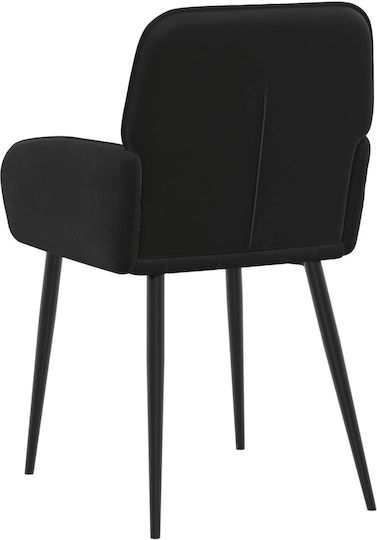 Velvet Black Dining Armchairs 2 Pieces 57x50x85 cm