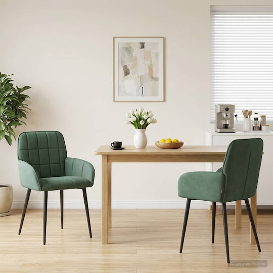 Dining Armchairs 57x50x85cm 2 Pieces Light Blue Dining Armchairs 57x50x85cm 2 Pieces Light Blue