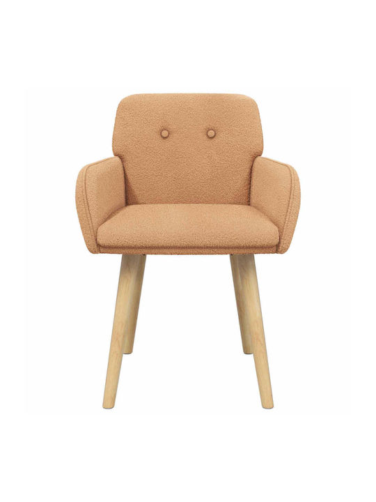 Dining Armchairs With Beige Fabric Upholstery 2 Pieces 59x57x85cm