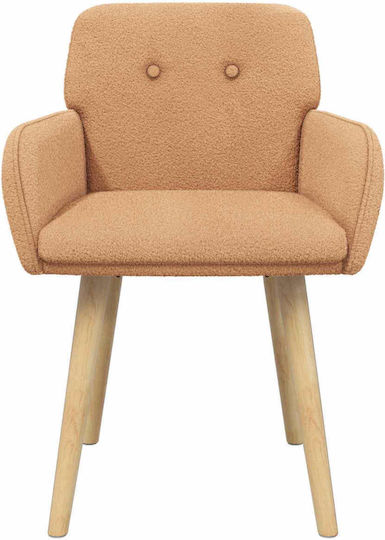 Dining Armchairs With Beige Fabric Upholstery 2 Pieces 59x57x85cm