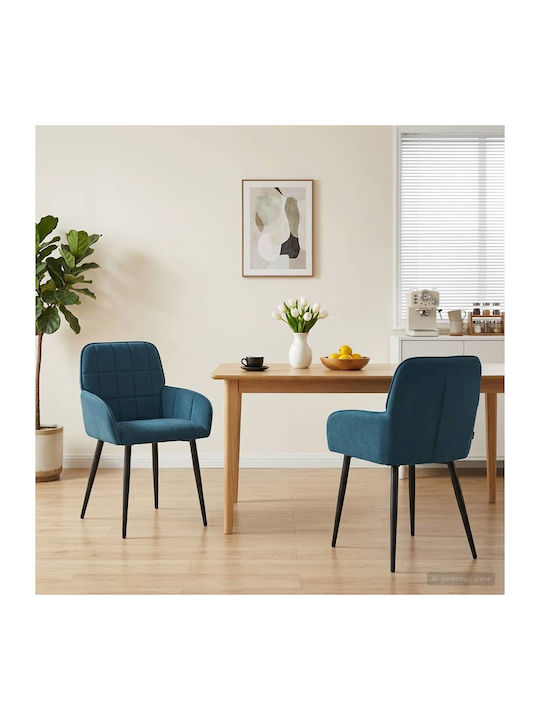 Velvet Blue Dining Armchairs 2 Pieces 57x50x85 cm