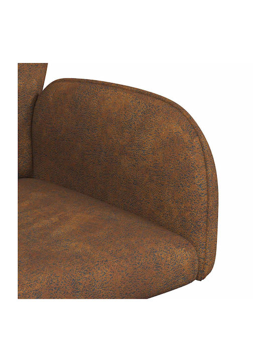 Dining Armchairs With Genuine Brown Leather 4 Pieces 54x55x86cm