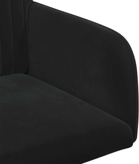 Velvet Black Dining Armchairs 2 Pieces 55x50x84 cm
