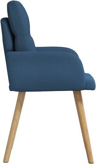 Ess- und Küchenstühle mit Stoffbezug Blau 2Stücke 60x56x96cm