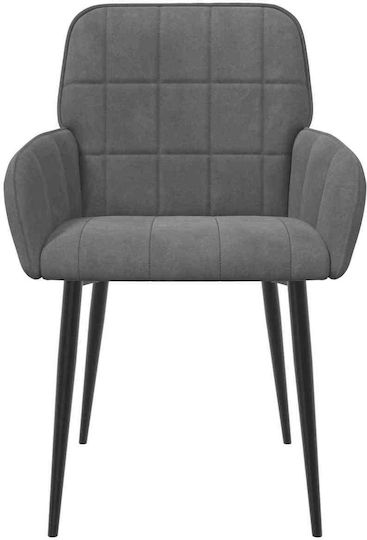 Dining Velvet Grey Armchairs 2 Pieces 57x50x85cm