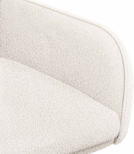 Dining Armchairs With Beige Fabric Upholstery 2 Pieces 59x57x85cm