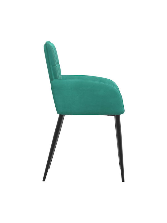 Velvet Turquoise Dining Armchairs 2 Pieces 57x50x85 cm
