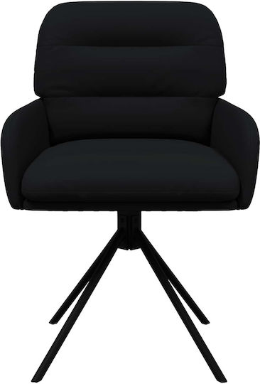 Ess- und Küchenstühle mit Künstliches Leder Schwarz 4 Stück 59x59.5x90cm