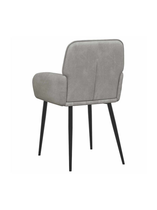 Dining Velvet Grey Armchairs 2 Pieces 57x50x85 cm