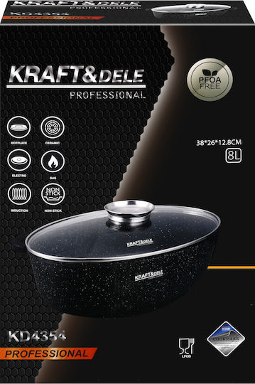 Kraft & Dele Γάστρα Οβάλ Κεραμική 38x26cm 8lt