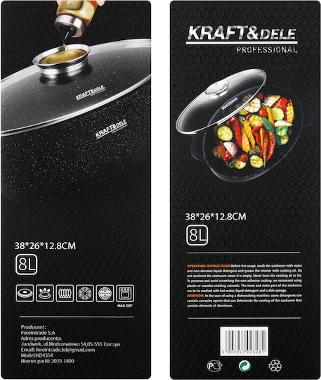 Kraft & Dele Γάστρα Οβάλ Κεραμική 38x26cm 8lt