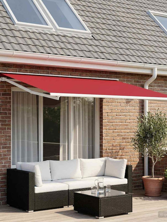 vidaXL Cort Terasă Roșu 3.5x2.5m