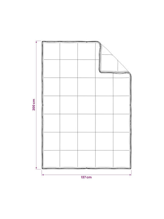 vidaXL Single Quilt Set 137x200 cm White 130 GSM