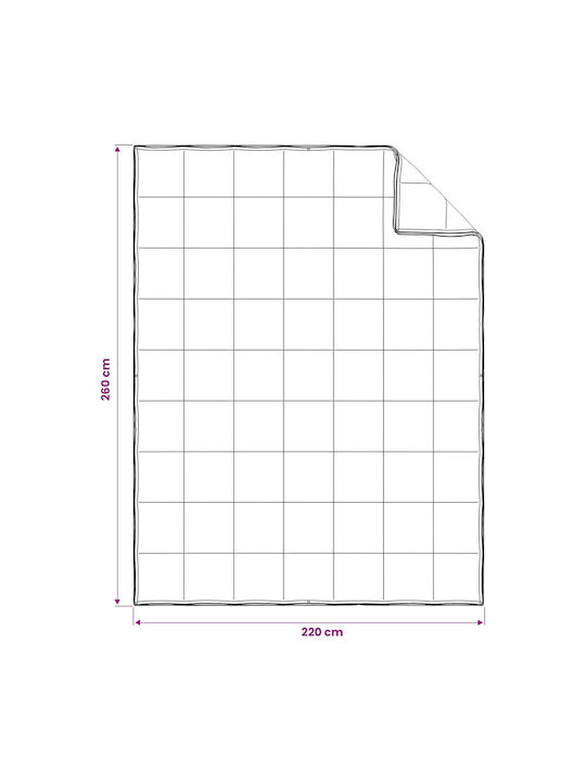 vidaXL Superking Steppdecke 220x260cm Beige