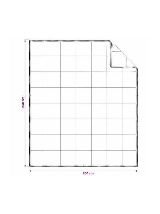 vidaXL Doppel-Steppdecke 200x240cm Beige