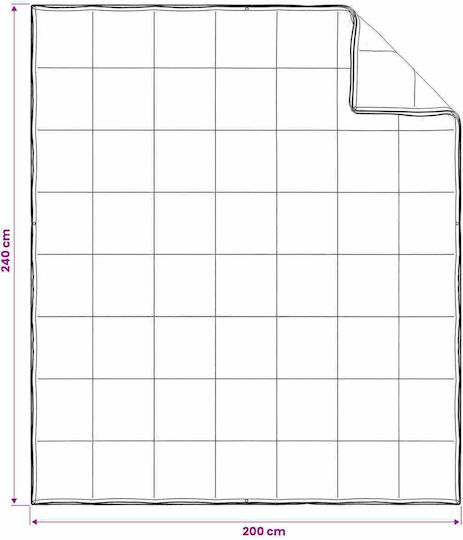 vidaXL Doppel-Steppdecke 200x240cm Beige