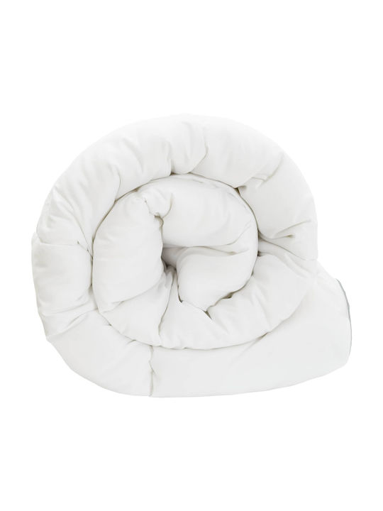 vidaXL Set Quilt Single 155x200cm White 350 GSM