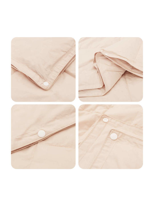 vidaXL Einzelbettdecke 140x220cm Beige