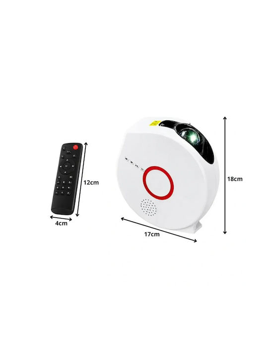 Galaxy Led Παιδικό Φωτιστικό Projector με Προβολή Αστεριών Πολύχρωμο