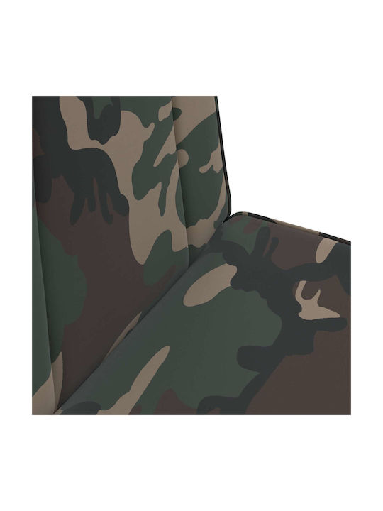 Taburet Camera De Zi Pliabil Cu Spătar Și Spațiu De Depozitare Verde Militar 50x73x60cm