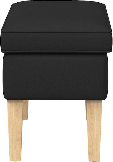 Stoff Fußhocker Schwarz 55x35x41cm