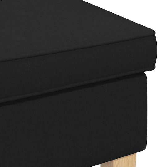 Stoff Fußhocker Schwarz 55x35x41cm