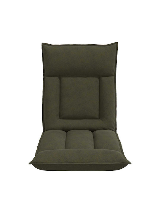 Taburet Camera De Zi Pliabil Cu Spătar Și Spațiu De Depozitare Verde Militar 55x61x70cm