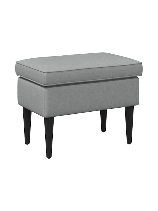 Stoff Fußhocker Hellgrau 55x35x41cm