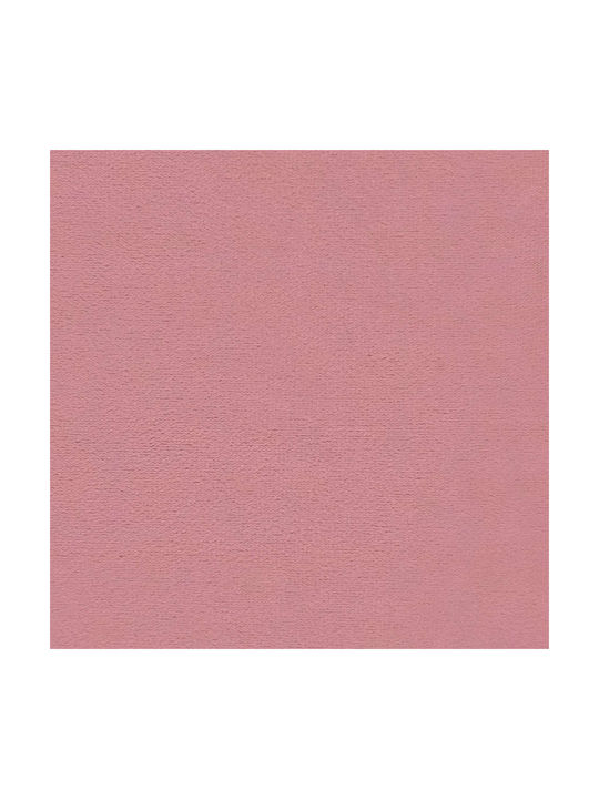 Klappbarer Wohnzimmerhocker mit Rückenlehne, Samt Rosa, 46x50x61cm,