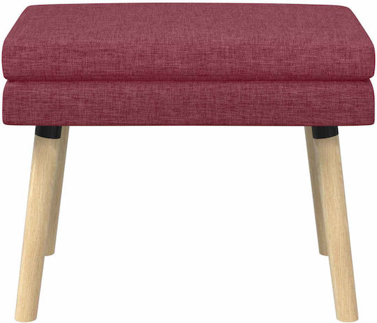 Stoff-Tabouret Mit Stoff Rot 60x40x46cm