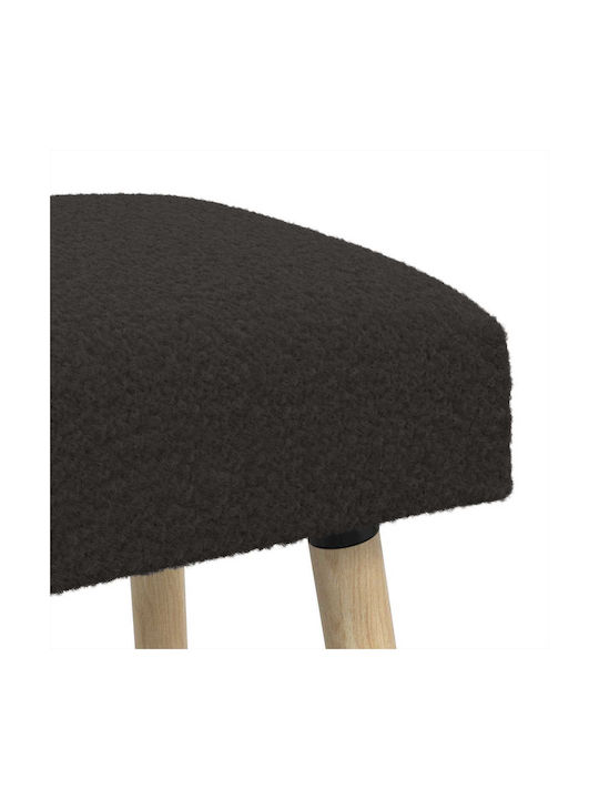 Stoff-Tabouret Schwarz 80x40x46cm