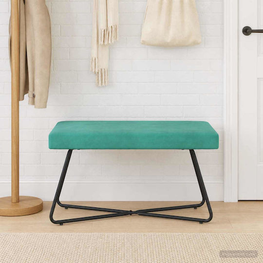 Samt-Tabouret Türkis 80x40x45cm