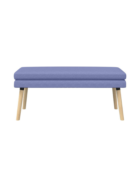 Taburet Tapițat cu Țesătură Albastră Denim 110x40x47 cm