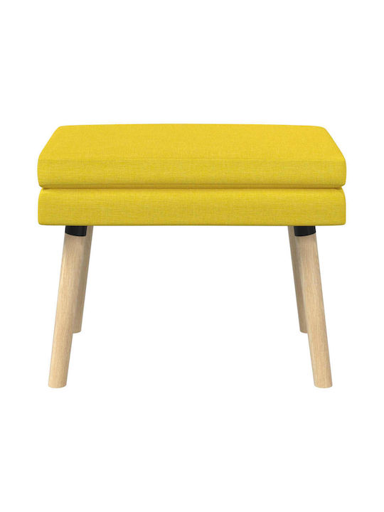Fabric Upholstered Bench Stool Soft Yellow 60x40x46cm