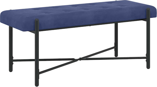Samt Bankhocker Blau Polizei 110x40x46cm