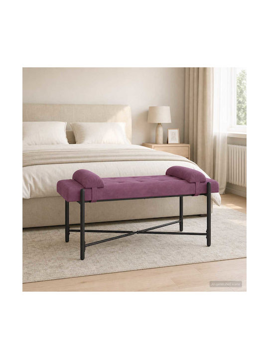 Samt Tabouret Lila 46x110x40cm