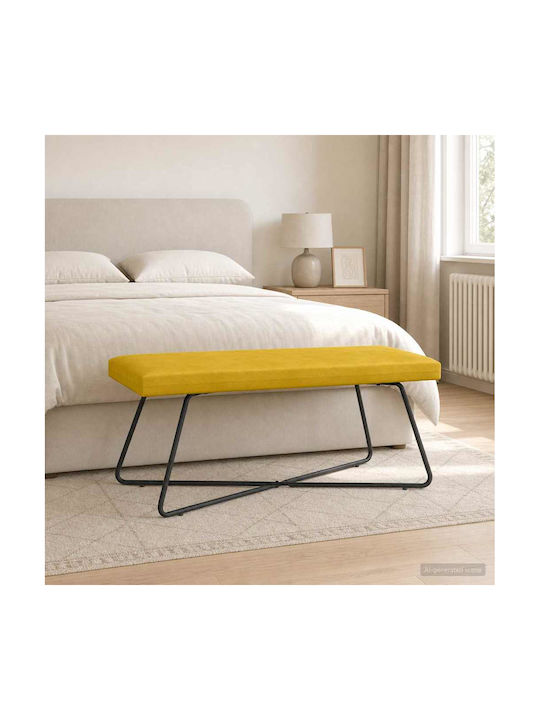 Samt Tabouret Gelb 45x110x40cm