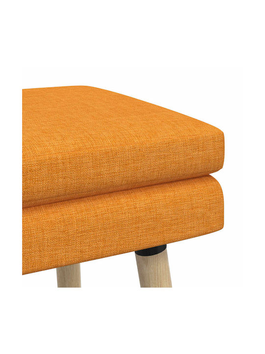 Fabric Upholstered Bench Stool Dark Yellow 60x40x46cm