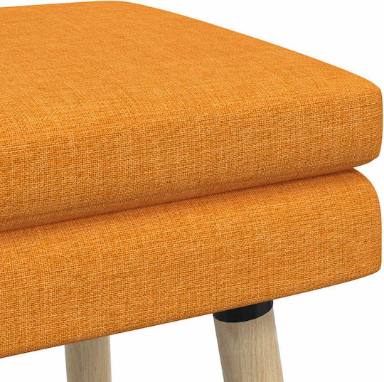 Stoff-Tabouret Mit Dunkel Gelber Bezug 60x40x46cm