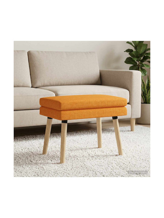 Fabric Upholstered Bench Stool Dark Yellow 60x40x46cm