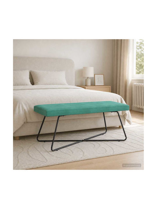 Samt Türkis Tabouret Mit Bezug 45x110x40cm