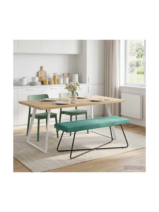 Samt Türkis Tabouret Mit Bezug 45x110x40cm
