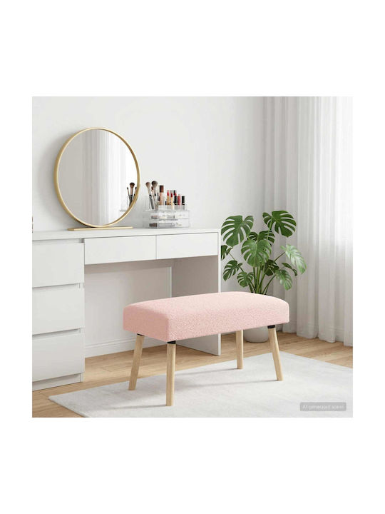 Stoff-Tabouret Mit Rosa Farbe 80x40x46cm