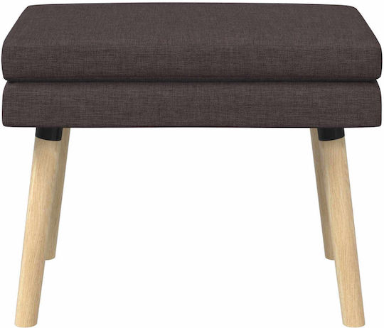 Fabric Upholstered Bench Stool Dark Brown 60x40x46cm