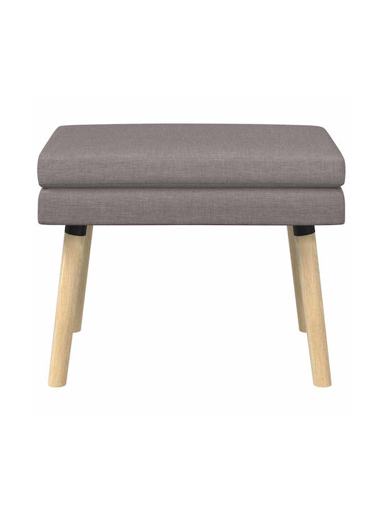 Taupe Stoff Bankhocker 60x40x46cm