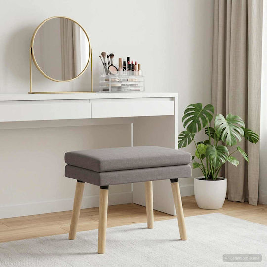 Ταμπουρέ Επενδυμένο με Ύφασμα Taupe 60x40x46εκ.